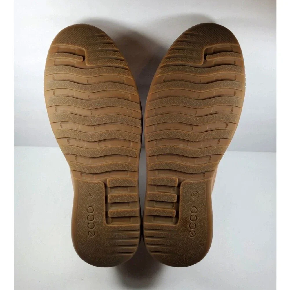Men's Brown Leather Lace-Up Fashion Sneakers